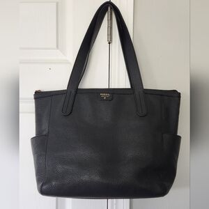 Vintage Fossil Mimi Pebbled Leather Large Tote/shoulder Bag